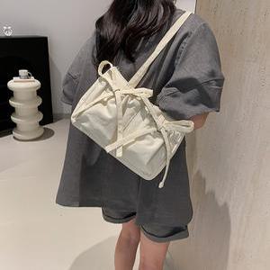 리본 파스텔 나일론 숄더백