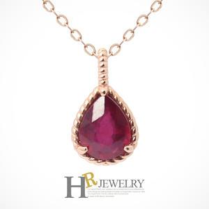 14K Gold 골드펜던트 예쁜(HR)14K 함침 천연루비 물방울 펜던트