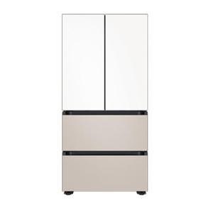 [삼성] 비스포크 김치냉장고 4도어 490L RQ49DB9401APWB 새틴화이트 + 새틴베이지
