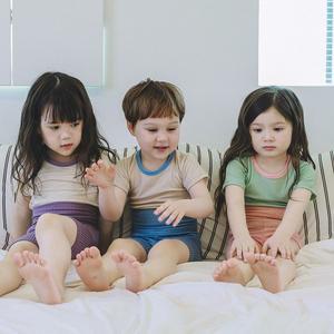 [themandy]5+1 샤벳 5부 배앓이방지 아기실내복
