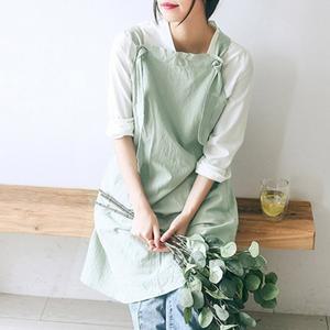 패브릭 바리스타 공방 목걸이 카페 멜빵 리넨앞치마 끈매듭 애견미용 앞치마 치마 원피스 앞