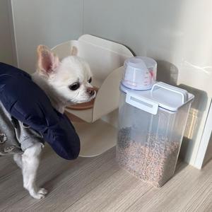 강아지 사료 보관통 고양이 2.5L 강아지사료통 (WFGTH5U)