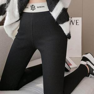 양털 보온 캐주얼골지레깅스 기모 겨울  하이웨스트