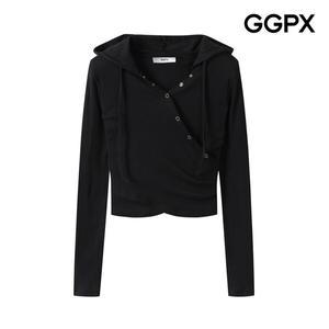 [GGPX] GP4TS013F 스냅버튼 후드 티셔츠