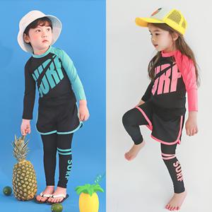 어린이레쉬가드 세트 키즈래시가드 수영복 3종