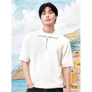 TOPTEN 남성) 리넨 블렌드 하프집업 스웨터_MSF2ET1302
