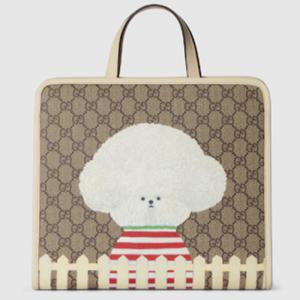 구찌 GUCCI 어린이용 강아지 프린트 토트백 605614 FADK4 9775