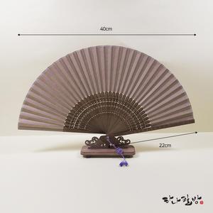 커피색 색부채/한지부채/빈부채/캘리부채