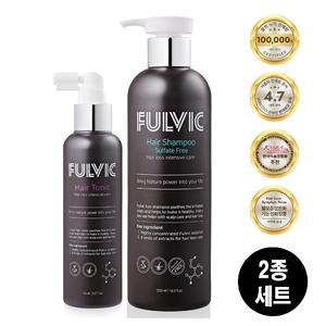 [2개세트] 풀빅 헤어 설페이트 프리 탈모완화 헤어케어 샴푸 + 토닉 2종세트