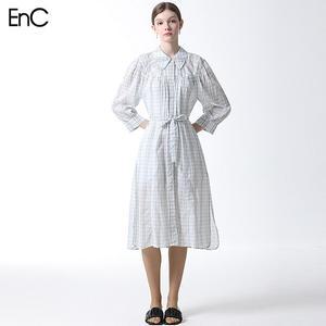 [EnC] 블라우스형 체크 원피스 (택가격 299000원)