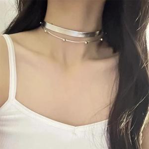 초커 마인 여자 두 목걸이 레이어드 쵸커 줄