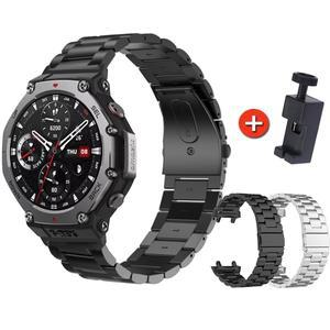 Huami Amazfit TRex 3 용 스테인레스 스틸 시계 밴드 스트랩 도구 포함 금속 팔찌 교체 손목