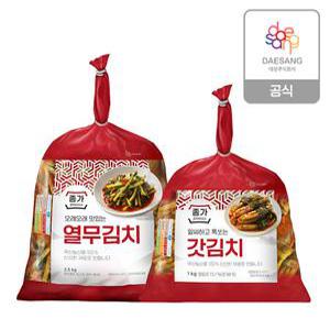 (m)열무김치 2.5kg+갓김치 1kg