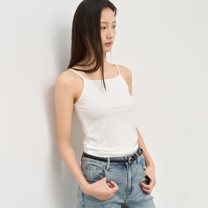 WOMAN 네로우 스트랩 슬리브리스 [WHITE] / WBE2L01521