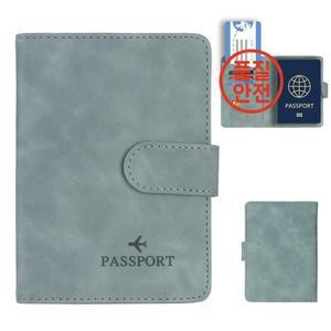 일회용 여권 홀더 커버 지갑 RFID 차단 가죽 카드 케이스 여성용 액세서리