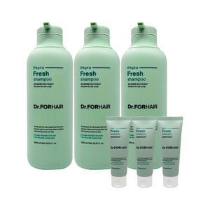 닥터포헤어 피토 프레시 지성 샴푸 500ml x 3개 + 70ml x 3개 1세트 S1