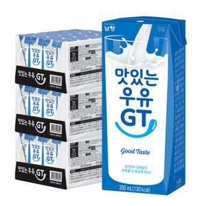 남양 음료 우유 맛있는 우유 GT 200ml 72개