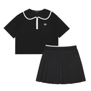 세이브존07 쿨블랙빅카라플리츠스커 트상하세트 24M17631764