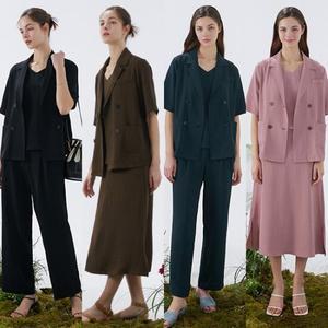 크링클포멀썸머셋업4종(자켓+블라우스+팬츠+스커트)