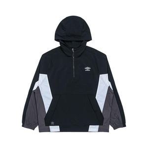 엄브로 팝러쉬 컬러블럭 후드 아노락 UQ123CWT31BLK