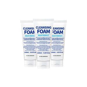 W피부연구소(3개입) 밀키퍼펙트 클렌징폼 120ml