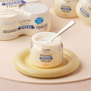 상하목장 유기농 그릭요거트 플레인 80g*4