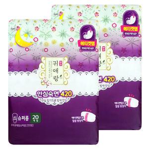 쏘피 바디피트 귀애랑 안심숙면 420 슈퍼롱 소피 생리대 42cm SOFY 40개