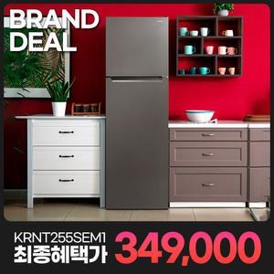 캐리어 클라윈드 냉장고 255L KRNT255SEM1 실버