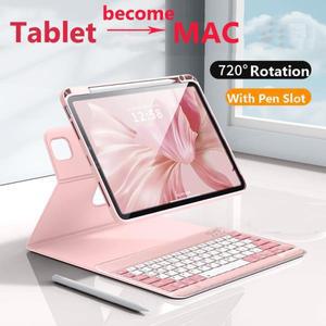 IPad 11th 2025 11인치 A16 Air11 M3 Pro11 6 5 4 10.9인치 자기 360 회전 케이스용 키보드 Cae