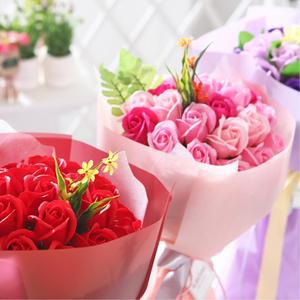 풍성한 비누 장미 20송이 축하 조화 생일 꽃다발 졸업 입학 생신