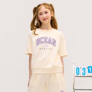 [오션스카이] [2color]여아 절개 변형 반팔 T-shirt