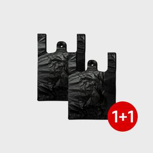 1+1 손잡이 비닐봉투 30L 50L 75L 70매 흑색 검정 대용량 쇼핑백 마트 배달 다용도 포장 쓰레기봉투