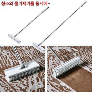 2in1 다용도 청소용 브러쉬+스퀴지 밀대 일체형/청소/솔/화장실/용품/도구/베란다/욕실/긴/바닥/타일/주방