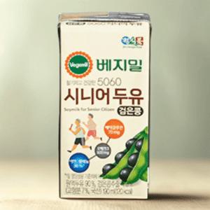 정식품 베지밀 5060 시니어 두유 검은콩 190ml 48팩 영양보충용 식사대용