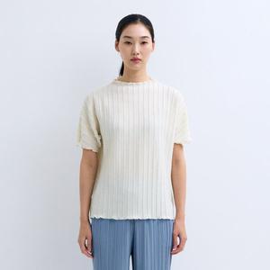 [플리츠미](대구신세계)버블 하프 슬리브 돌먼 티셔츠_PPTSM025002