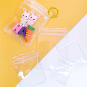 PVC 인형 포카 투명 파우치 키링 악세사리 부자재 (size4)