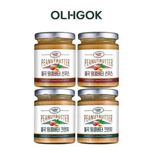 [옳곡] [직] 땅콩버터 총 4병(크런치 200g x 2병+스무스 200g x 2병)
