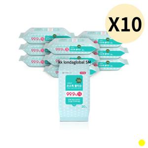 그린핑거 손세정 티슈 외출 휴대용 20매 총100팩