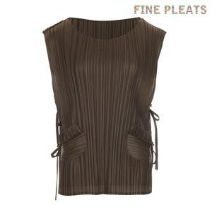[FINE PLEATS] 피네 플리츠 포켓 포인트 베스트 브라운
