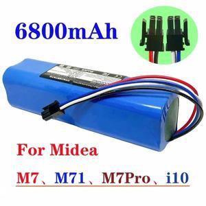 Midea 스위퍼 M7 에 적합한 대용량 배터리, 14.4V, 6800mAh, 100% 신제품 진공 청소기.