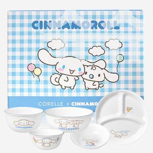 코렐 시나모롤 산리오 어린이 유아 식기세트 홈세트 5P / 밥국공기 미니볼 앞접시 삼절접시