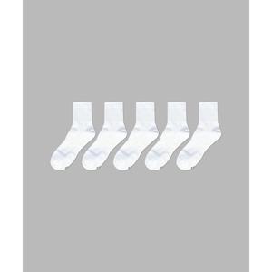 [일오공칠] [5PACK] 1507 모노 트라우져 하프 삭스 스노우 화이트