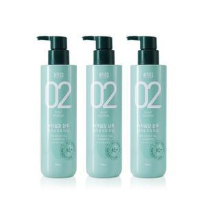 [NS홈쇼핑]아모스 녹차실감 샴푸 중건성용 500g (촉촉한타입) 1+1+1 (G)[33855004]