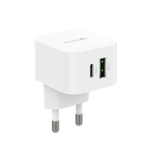 밸류엠 25W PD+QC 스퀘어 2포트 듀얼 멀티 PD PPS 초고속 충전기 USB포트 C타입 충전
