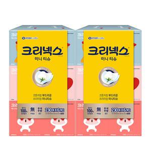 크리넥스 카카오프렌즈 디럭스 미니 230매 6개 2팩 (12개)