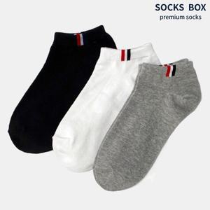 [국내생산] 남여 삼선 스니커즈 발목양말 10켤레