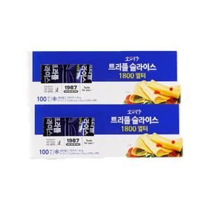 동원 소와나무 트리플 슬라이스치즈1.8kg x 2개 (450g x 4개입)