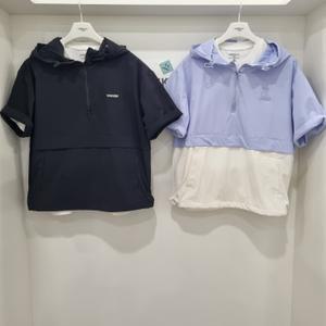 쿨 텐션 우븐 아노락 후드 반팔 티셔츠14470-131-461-69