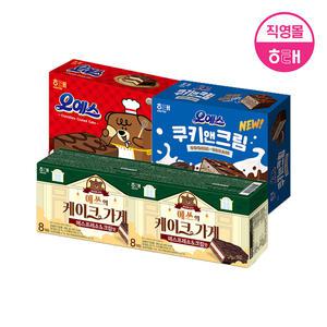 해태 예쓰의 케이크 가게 에스프레소&크림맛 (140g X 2개) + 오예스 2종 골라담기 (360g X 2개)