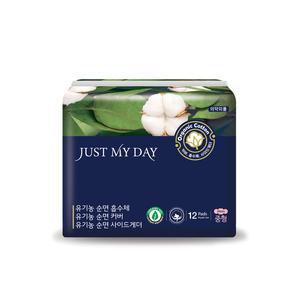 저스트마이데이 유기농  생리대 중형 12p x 1팩 [100% 유기농순면]